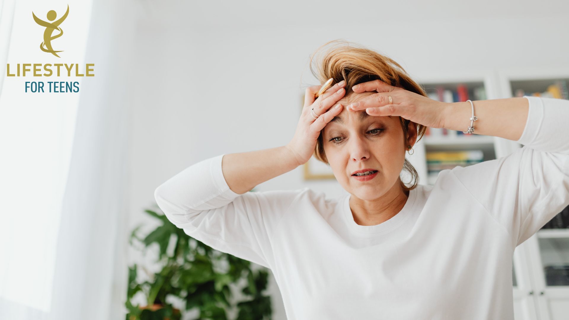 Worried mom thinking about her teen's health