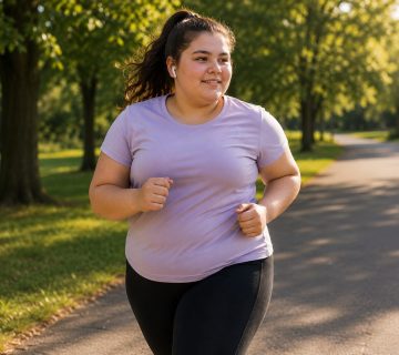 belly fat in teenagers showing teen exercising outdoors as part of structured lifestyle program