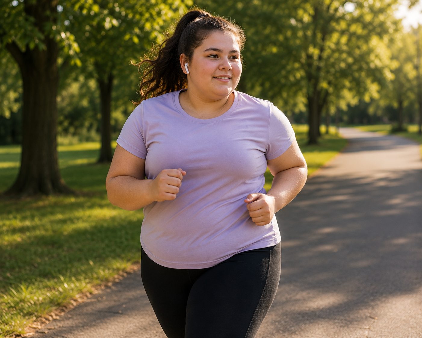 belly fat in teenagers showing teen exercising outdoors as part of structured lifestyle program